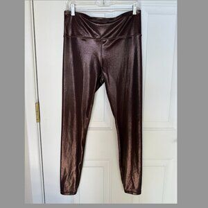 ATHLETA Elation Shimmer Tight Leggings - Brown Metallic, Size: Large, EUC